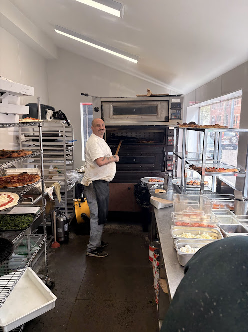 Tonino at the oven